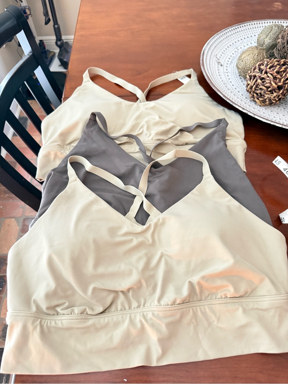 aerie Seamless Bralette Trio in Cream and Taupe